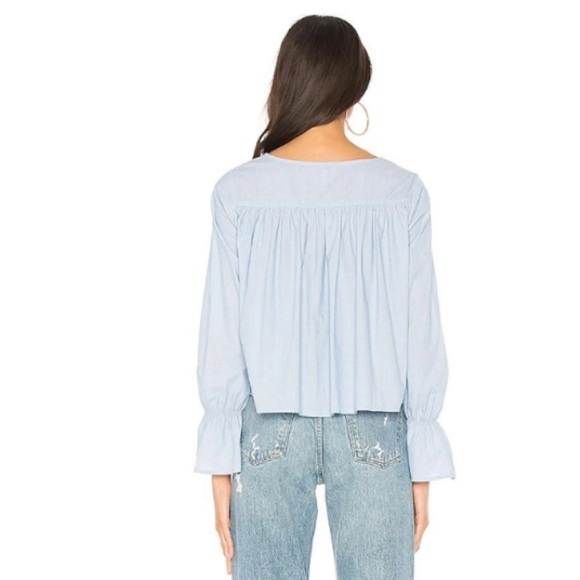 NWT Joie‎ Adotte Blouse in Maritime Chambray Size Small - Picture 3 of 12